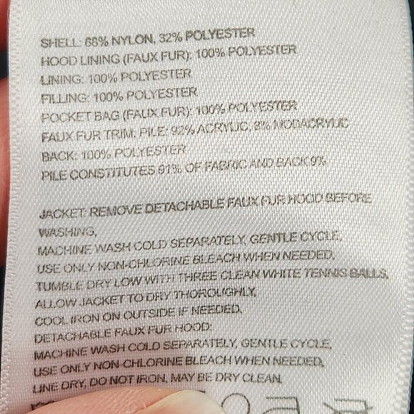 Laundry by Shelli Segal Coat Womens Small Gray Quilted Puffer Parka Full Zip - Picture 10 of 13